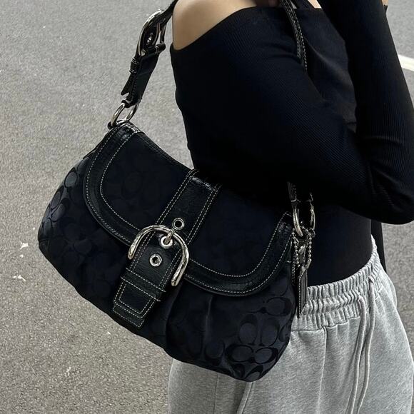 Coach Vintage Soho Signature Jacquard Shoulder Bag F15203 - Picture 1 of 10